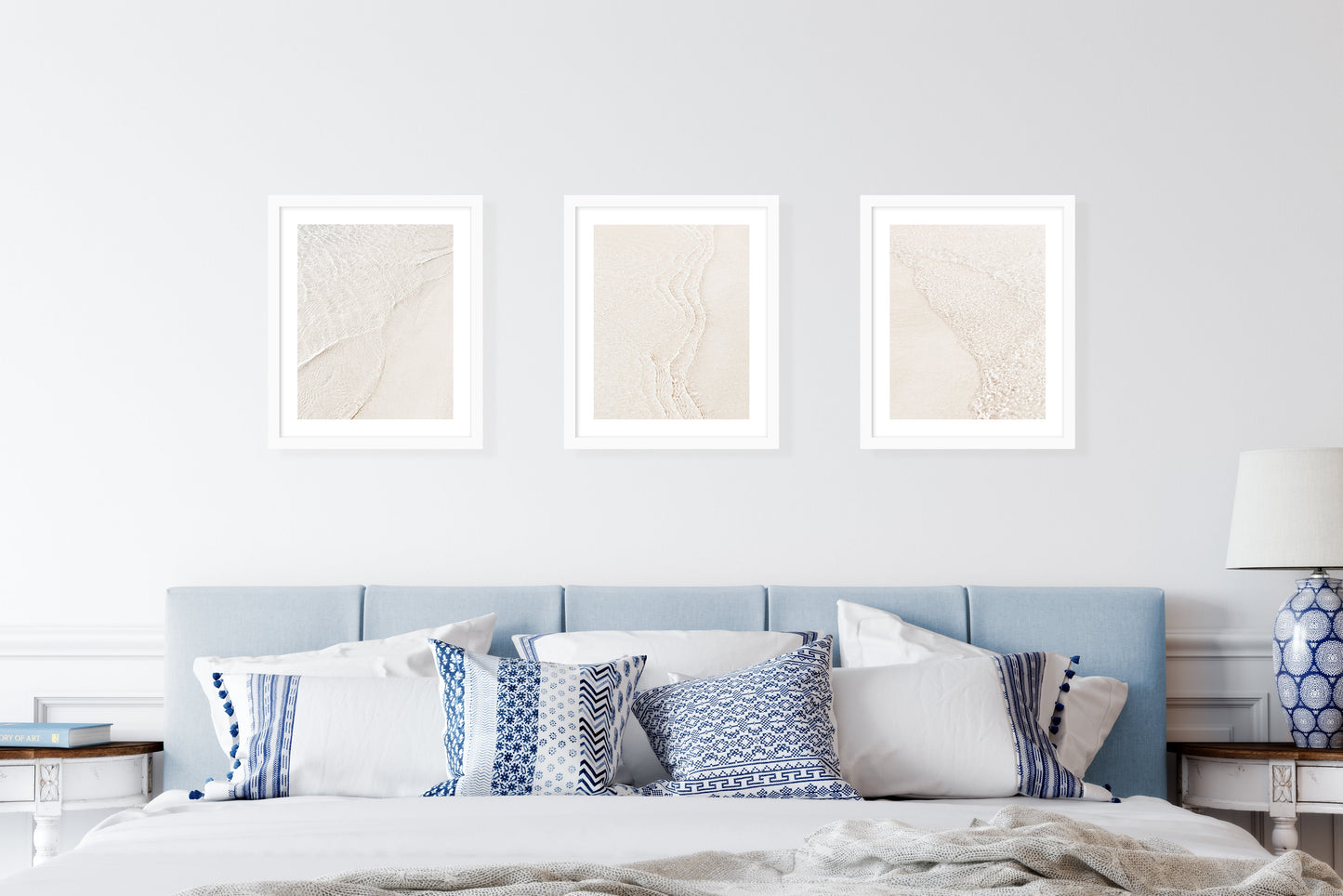 Abstract Ocean and Sand Patterns Wall Art Set