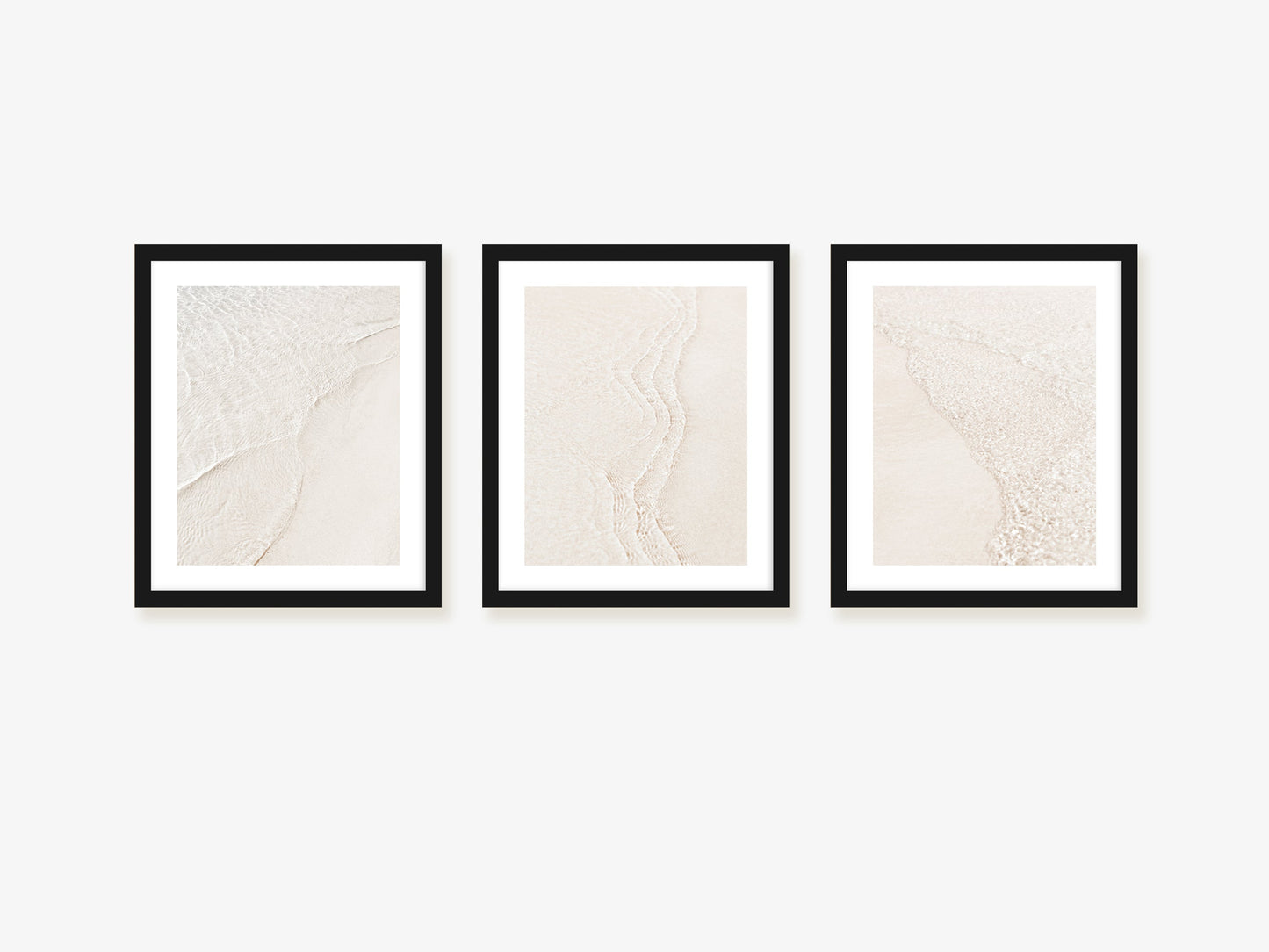 Abstract Ocean and Sand Patterns Wall Art Set