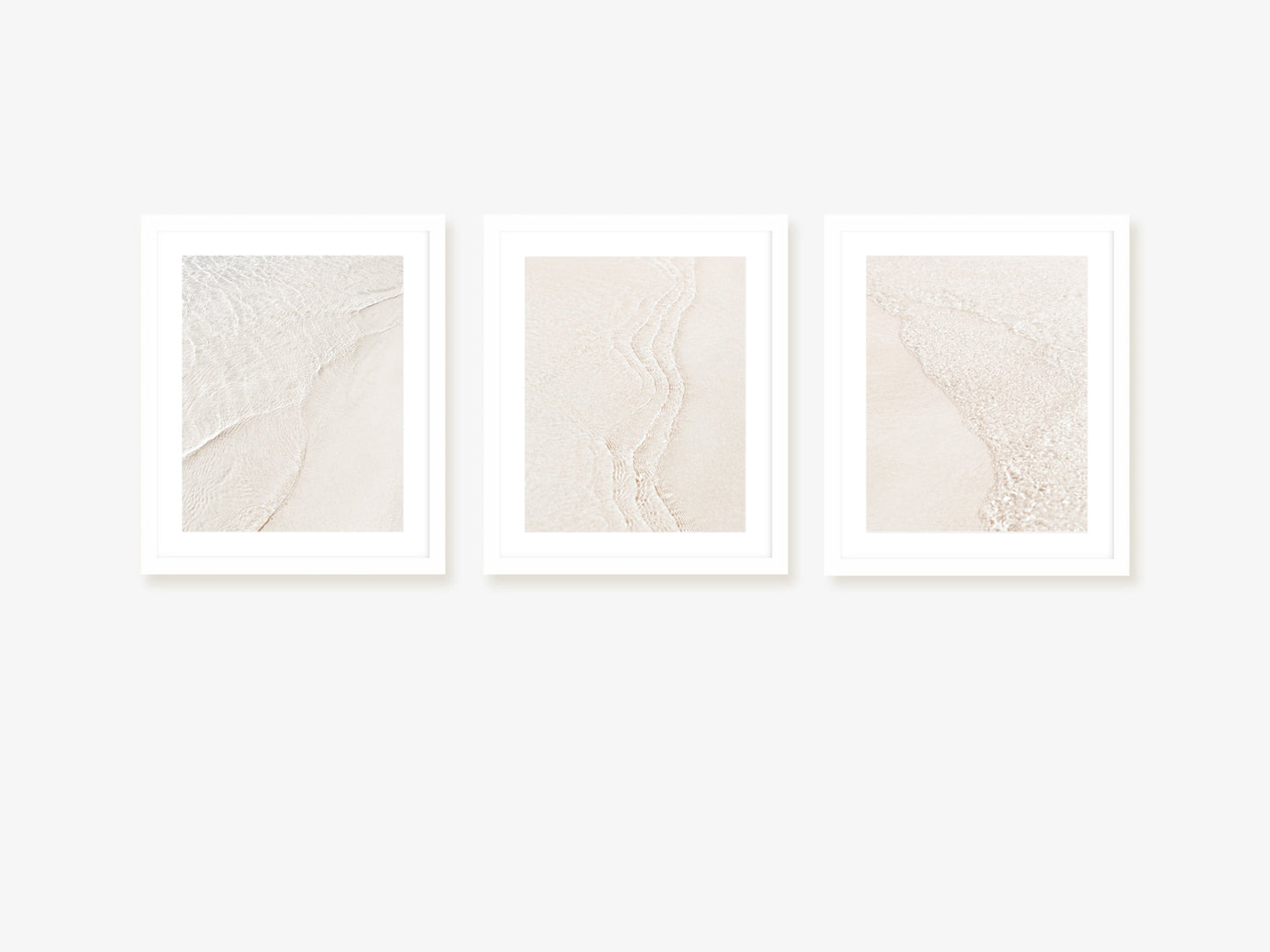 Abstract Ocean and Sand Patterns Wall Art Set