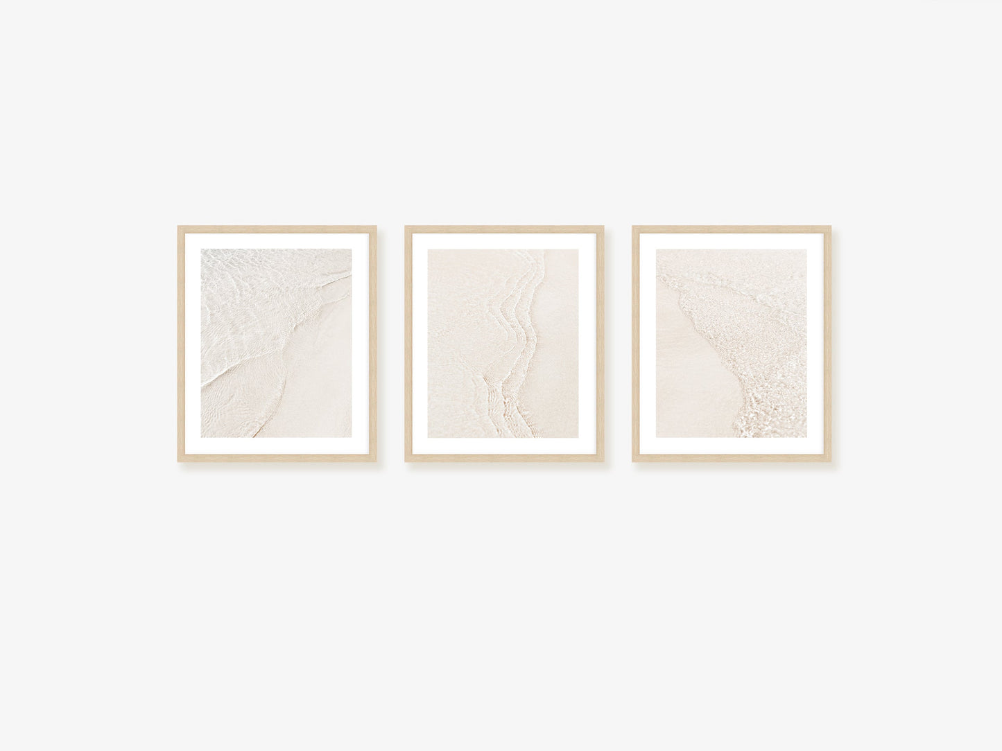 Abstract Ocean and Sand Patterns Wall Art Set