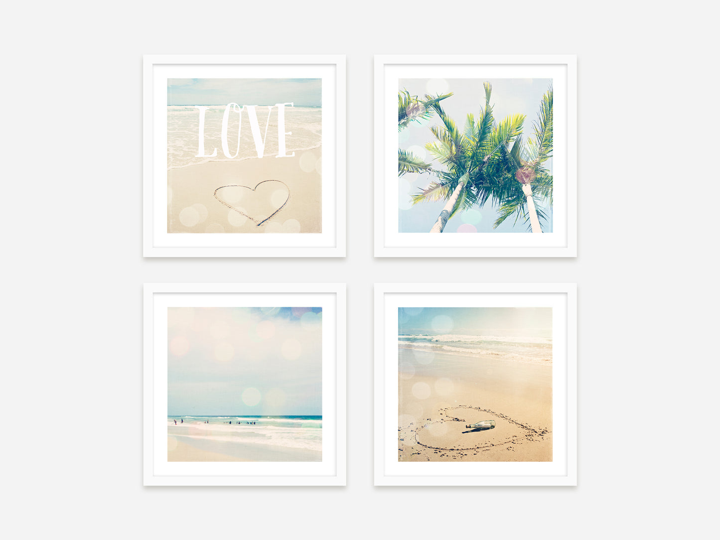 Coastal Beach Love Wall Art Set