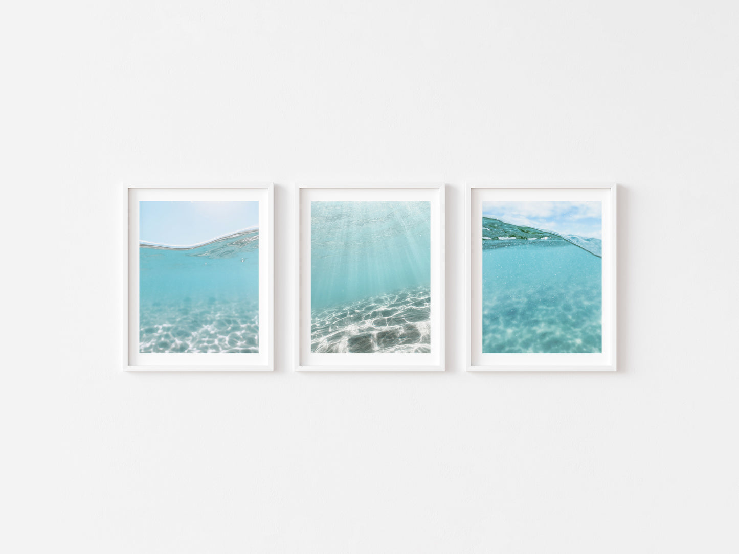 Aqua Underwater Ocean Wall Art Set