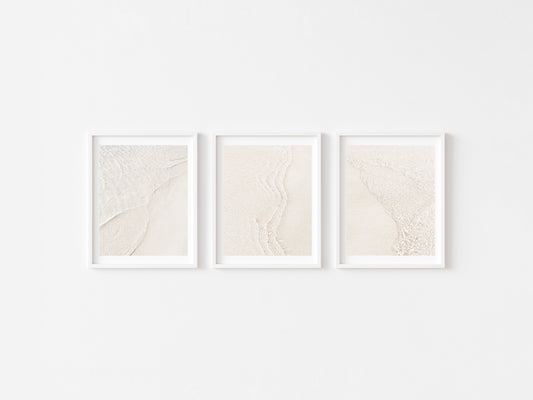 Abstract Ocean and Sand Patterns  Wall Art Set