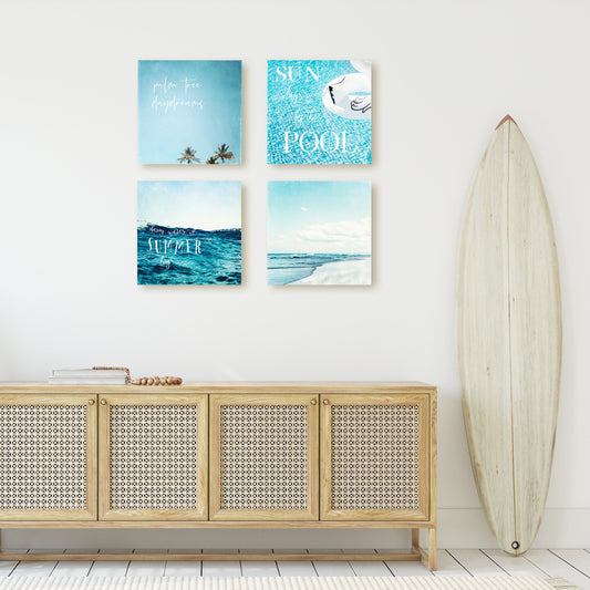 Sun Days and Palm Tree Daydreams Wall Art Set