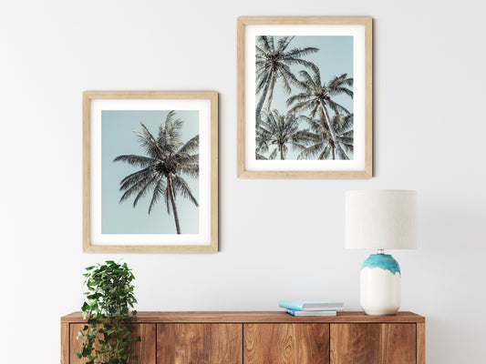 Vibrant Palm Tree Wall Art Set