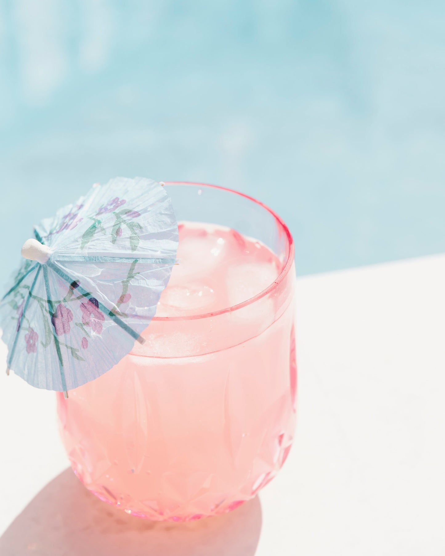 Pool and Pink Cocktail Wall Art Set