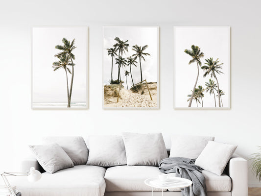 Palm Tree Trio Wall Art Set