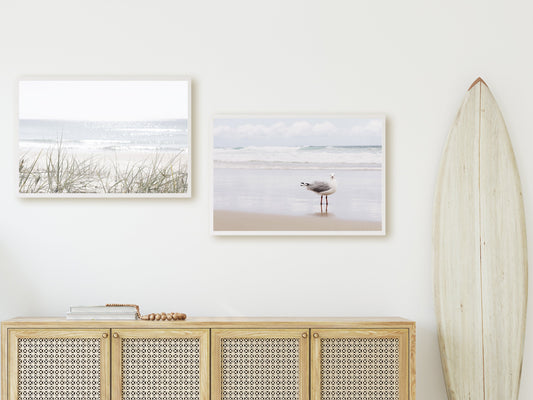 Sea Gull and Dunes Wall Art Set