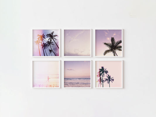 Pastel Sunset Coastal Wall Art Set