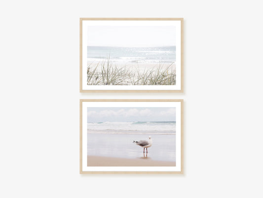 Sea Gull and Dunes Wall Art Set