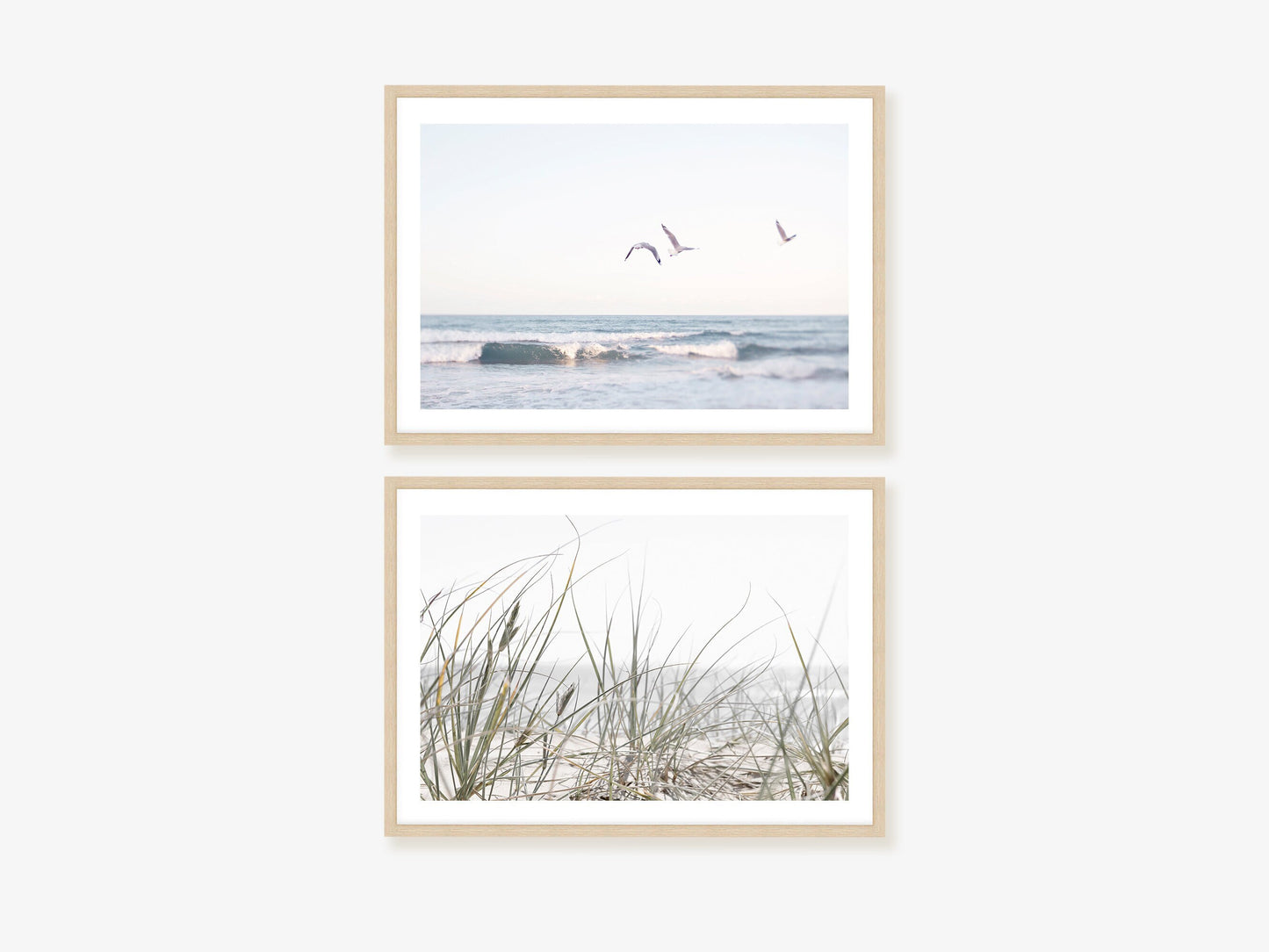 Sea Gulls and Sand Dunes Wall Art Set