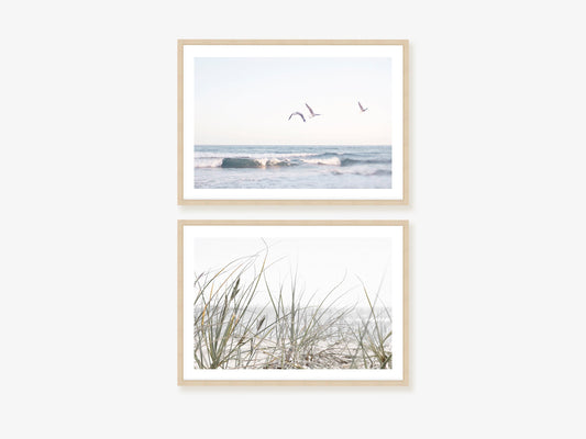 Sea Gulls and Sand Dunes Wall Art Set