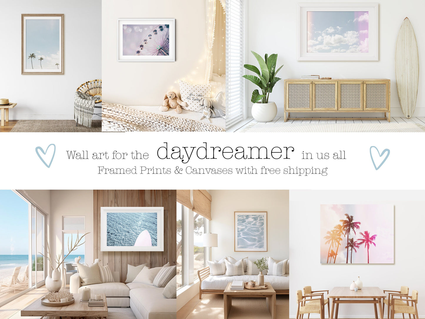 Serene Beach Vibe Wall Art Set