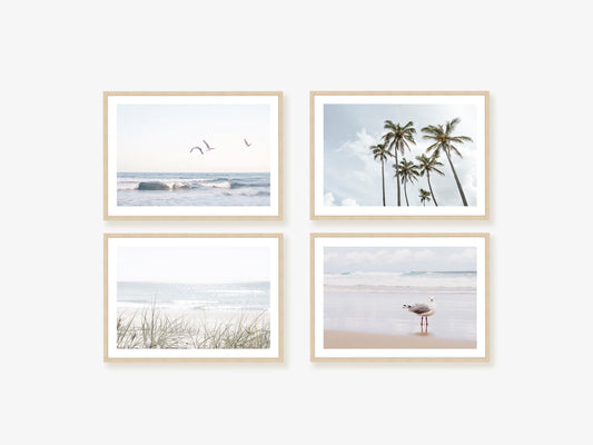 Sea Gulls and Palms Wall Art Set