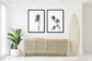 Palm Tree Duo No. 1 Monochrome Wall Art Set