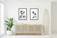 Palm Tree Duo No. 2 Monochrome Wall Art Set