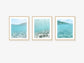 Aqua Underwater Ocean Wall Art Set